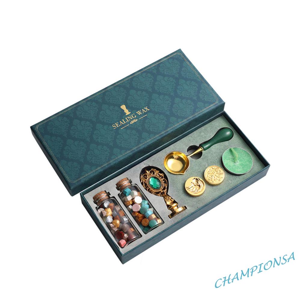 Bộ Con Dấu Sáp Niêm Phong Bì Thư Phong Cách Vintage