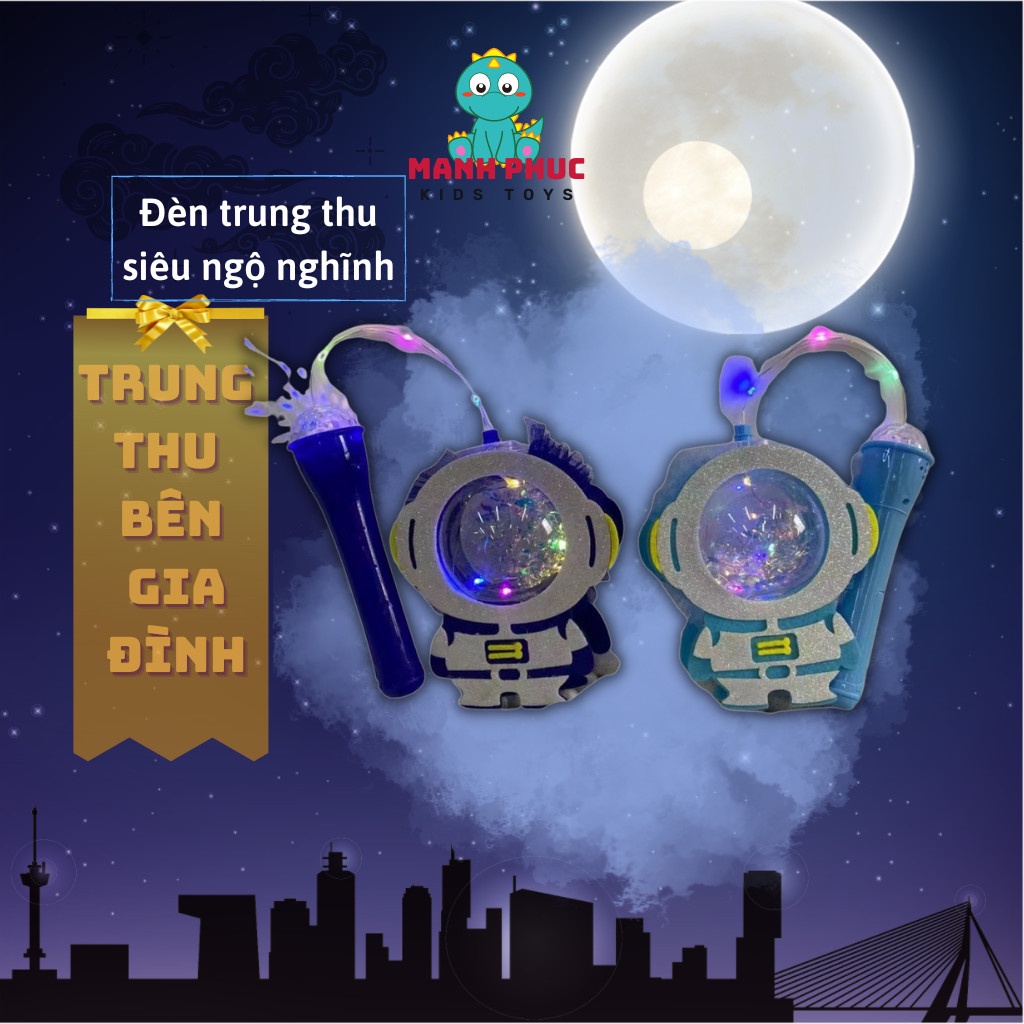Đèn trung thu, đèn lồng trung thu hình con vật, bằng nhựa, có đèn led phát sáng, có âm thanh vui nhộn, chạy pin