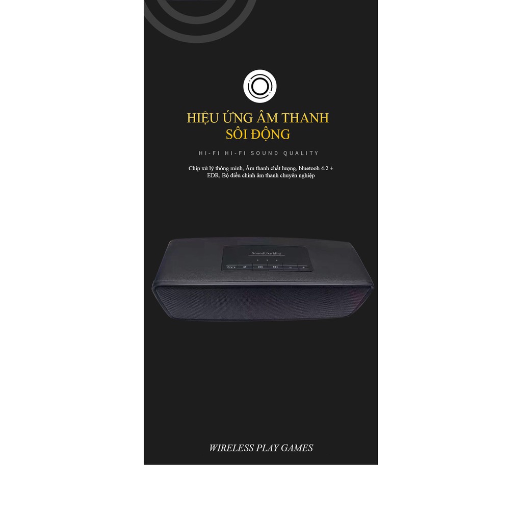 Loa Bluetooth S2025 dung lượng 1200mAh âm thanh sắc nét, sống động hỗ trợ nhiều loại kết nối Thiết kết tinh tế