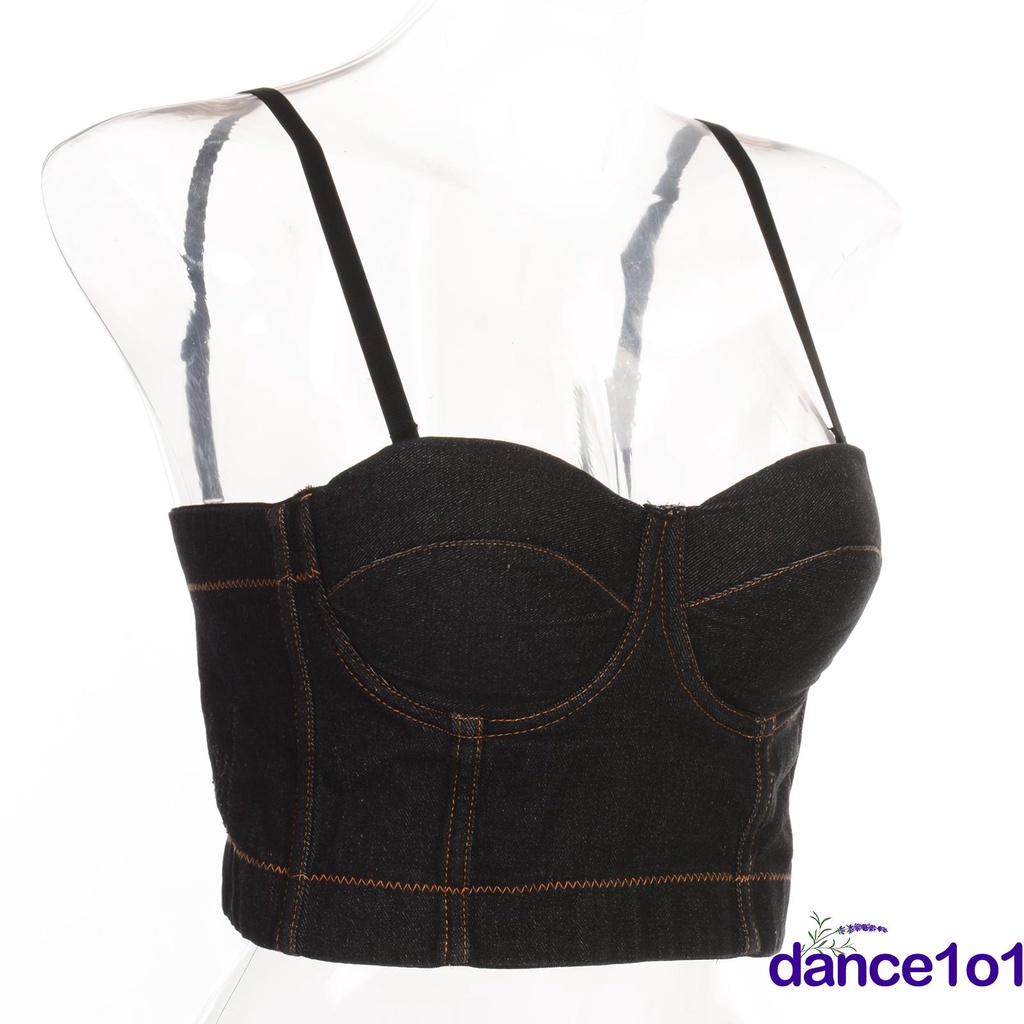 Áo Denim Hai Dây Không Trượt Có Thể Điều Chỉnh Dành Cho Nữ