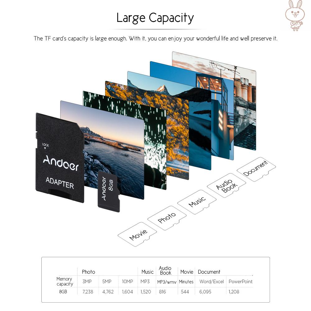 Thẻ Nhớ Tf Andoer 8gb Class 10 + Bộ Chuyển Đổi Thẻ Tf Cho Máy Ảnh / Điện Thoại / Máy Tính | BigBuy360 - bigbuy360.vn