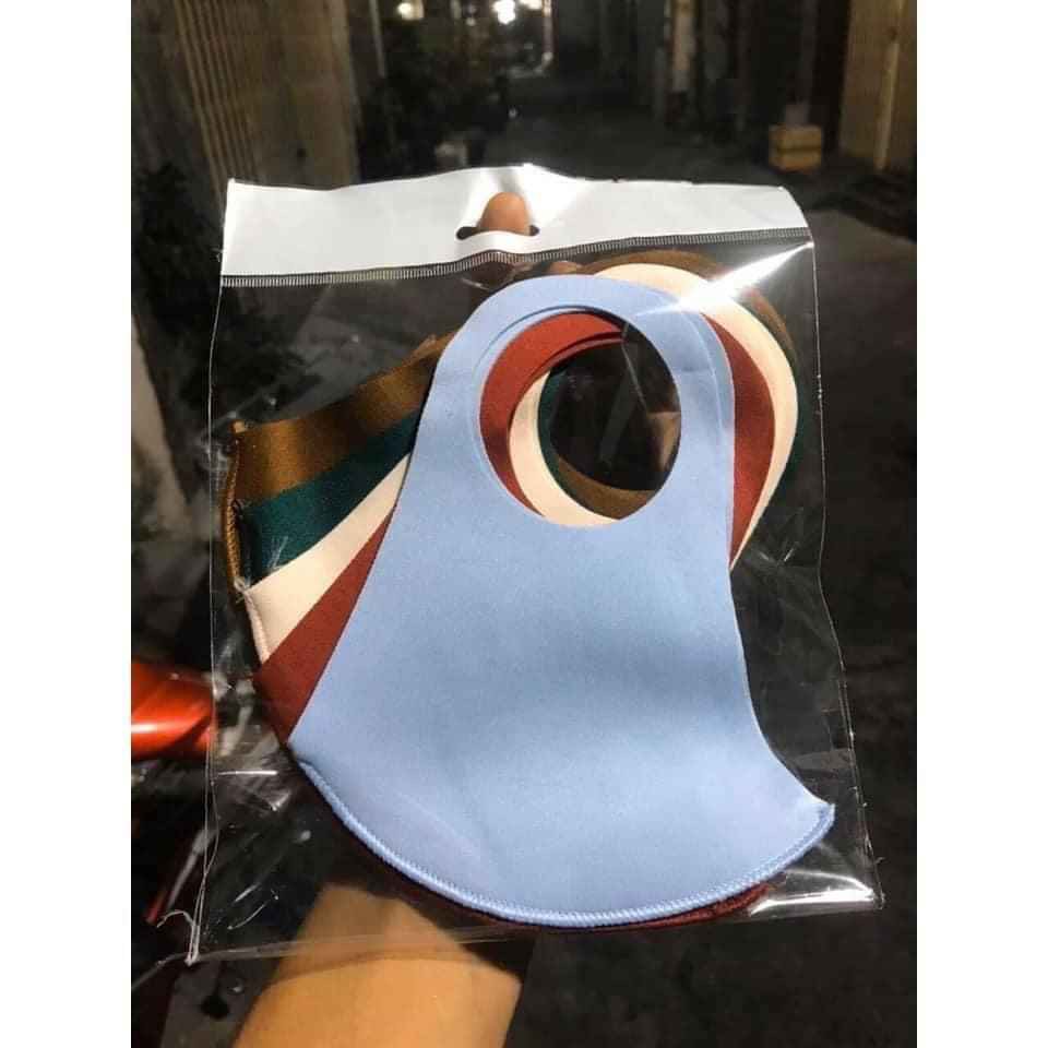 Khẩu Trang Su Trơn 3D 1 Lớp Hàng Tự Sản Xuất - Tái Sử Dụng