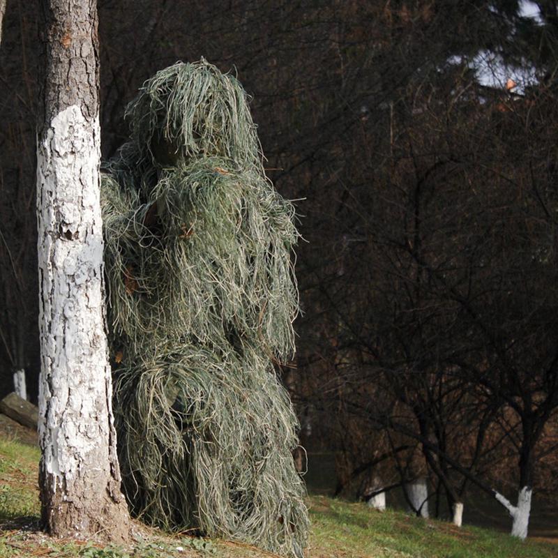 Camo Jungle 5 Pcs Ghillie Sniper Tactical Camouflage Suit CS Ghillie Suit