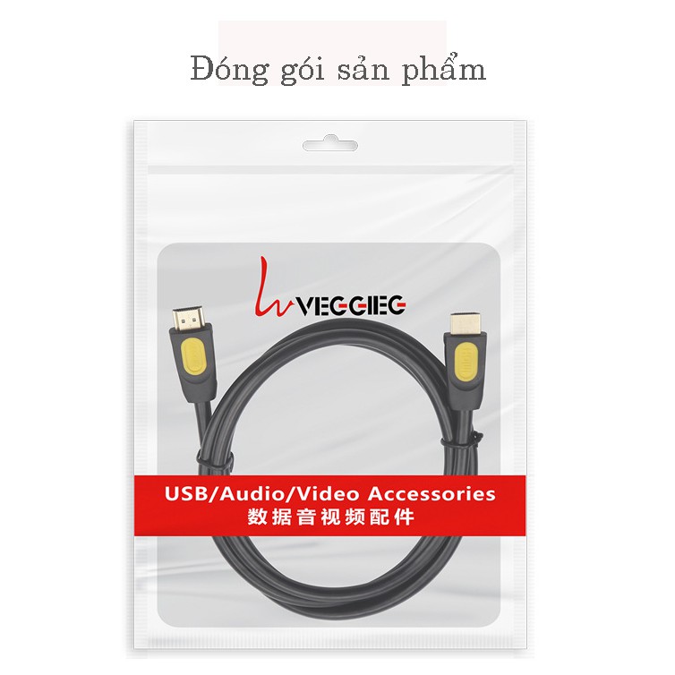 [Mã ELHACE giảm 4% đơn 300K] Cáp HDMI hỗ trợ 4K VEGGIEG chất lượng cao dài 2m