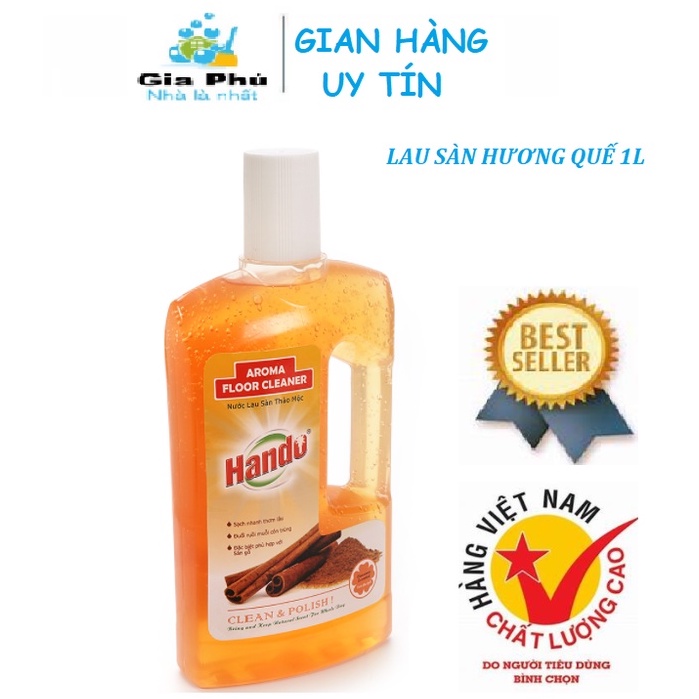  Nước lau sàn đậm đặc Hando Gia Phú 1L hương quế diệt côn trùng đuổi muỗi