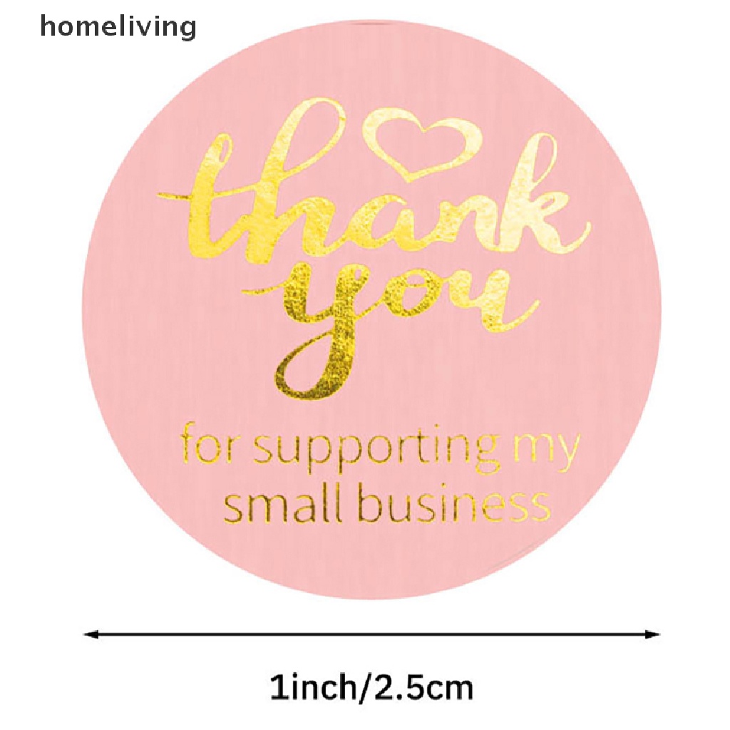 Cuộn 500 Miếng Dán 1 Inch In Chữ Thank You For Supporting My Small Business