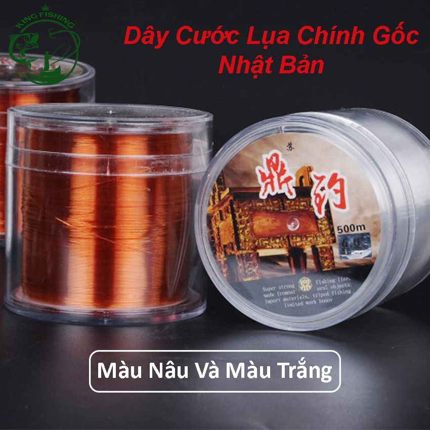 Cuộn 500m cước lụa Nhật Bản cao cấp mềm mại siêu bền tải trọng lớn cắt nước nhanh chống xoăn và tự làm thẳng