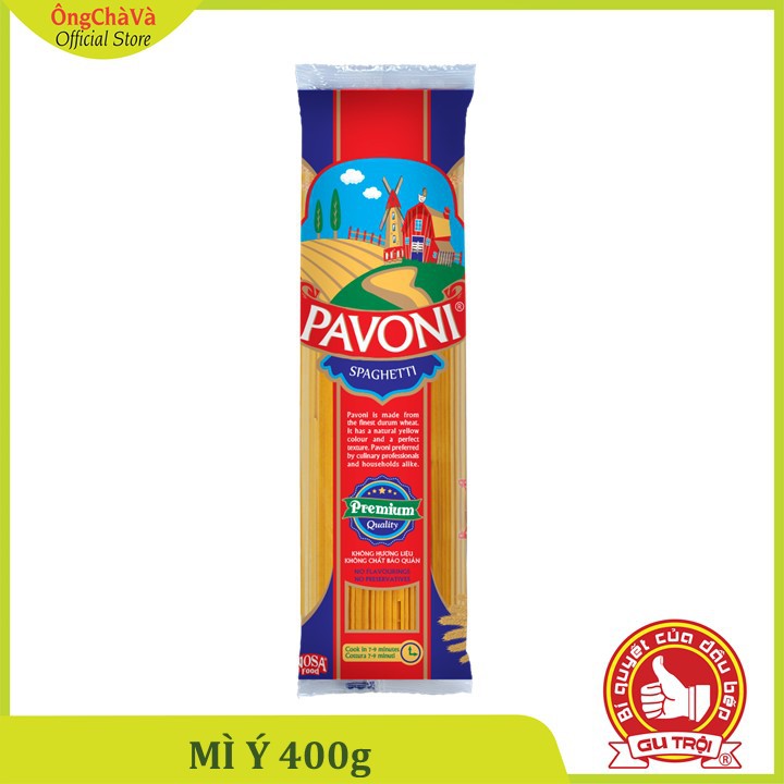 Thùng Mì Ý Pavoni 400gr (Mì Spaghetti) -100% lúa mì- Siêu tiện lợi và tiết kiệm