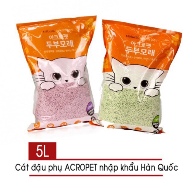 CÁT VỆ SINH MÈO TOFU ACRO PET - 5L - Thân thiện môi trường