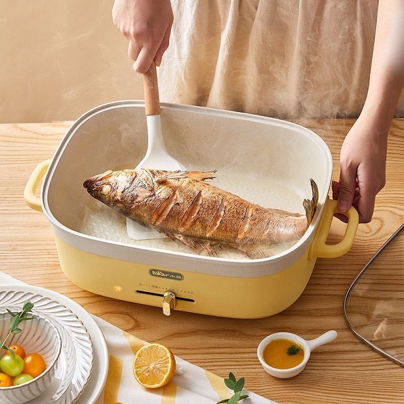 Nồi Lẩu Nướng Điện Tráng Men Chống Dính BEAR DHG-C50T1 Dung Tích 5L, Bảo Hành 12 Tháng .