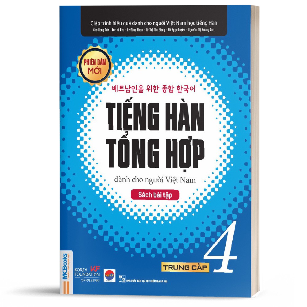 Sách Bài tập Tiếng Hàn Tổng hợp trung cấp 4 MCKO8848