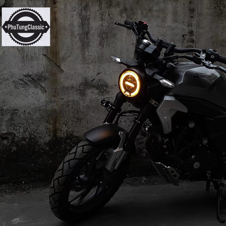 Đèn pha Led độ cafe racer, classsic cao cấp