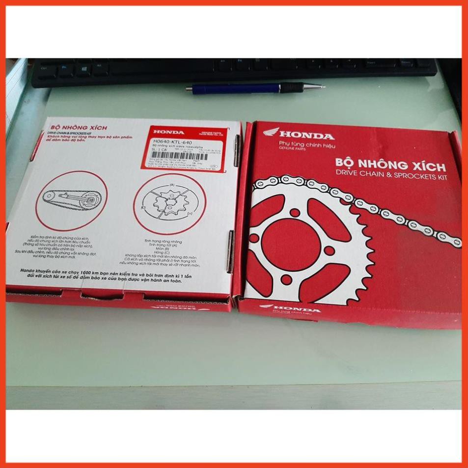 Bộ Nhông xích Honda cho Wave, Dream, Future, Wave RSX Chính Hãng Honda Việt Nam