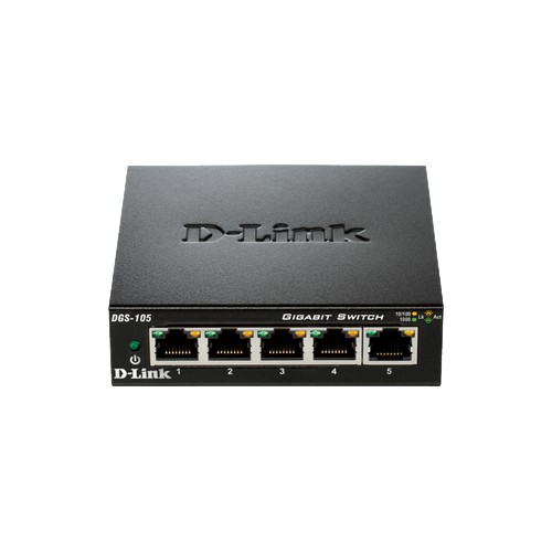 Bộ chia mạng 5 cổng D-Link DGS -105 Màu Đen