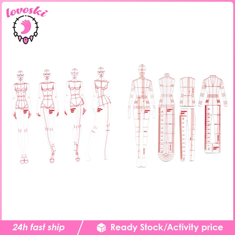 Set 8 Thước Đo Thời Trang Cho Thợ May