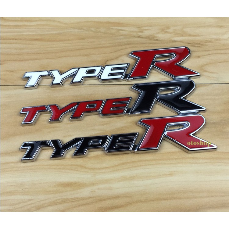 Tem chữ Type R trang trí xe