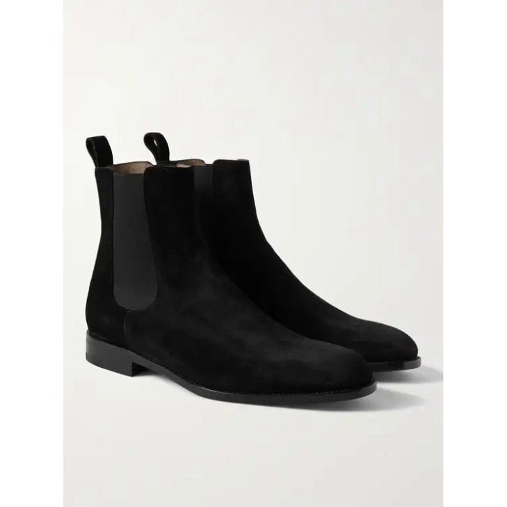 Giày Chelsea Boots chất liệu da lộn màu đen phong cách thời trang nam | BigBuy360 - bigbuy360.vn