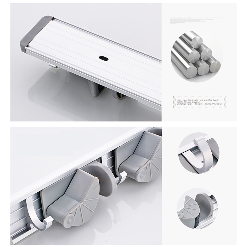 Giá Đỡ Chổi / Cây Lau Nhà Gắn Tường Tiện Dụng Cho Phòng Tắm / Nhà Bếp