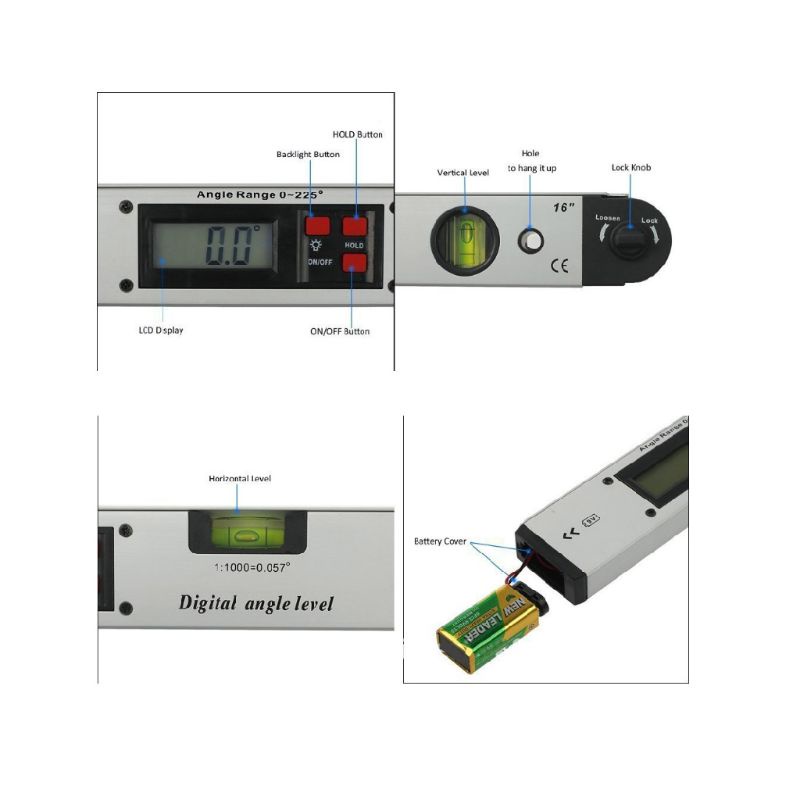 Thước Đo Góc 0-225 Độ Cao Cấp Tiện Lợi Dễ Sử Dụng