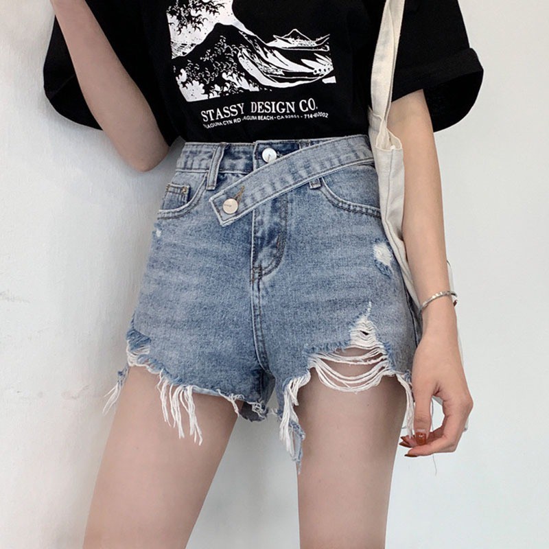 Quần Short Denim nữ ống rộng