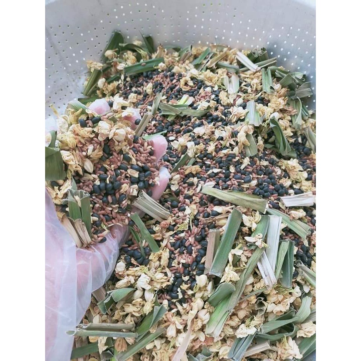Trà gạo lứt đậu đen xanh lòng đậu đỏ hoa nhài lá dứa Robimart 1kg - Hàng chính hãng