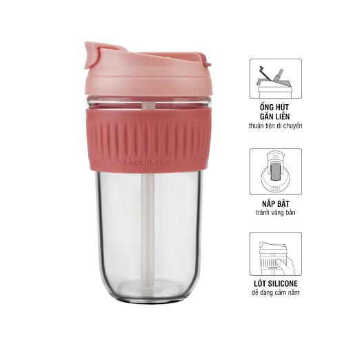 Cốc nước thủy tinh Lock&Lock Dual Glass Cup 500ml LLG699