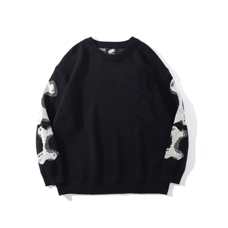 Áo Sweater dệt kim hoạ tiết xương 10MK cho nam và nữ