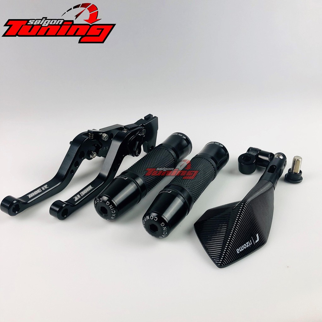 HÌNH THẬT Combo: 02 bao tay gù ý, 02 tay thắng  , 01 kiếng  chiếu hậu dùng cho các dòng xe -MÀU ĐEN