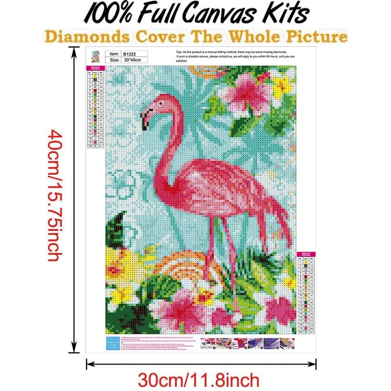 Bộ Tranh Đính Đá 5D Tự Làm Toàn Diện Hình Chim Hồng Hạc Cho Người Lớn