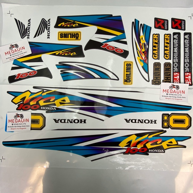 Tem Wave Nice Xanh 2006 - 2020 (Wave 50cc 100 110 Nai Xanh)