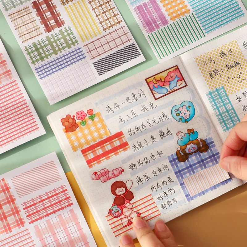 Set 45 miếng dán RUIXIANG nhiều màu sắc tùy chọn trang trí sổ tay nhật ký