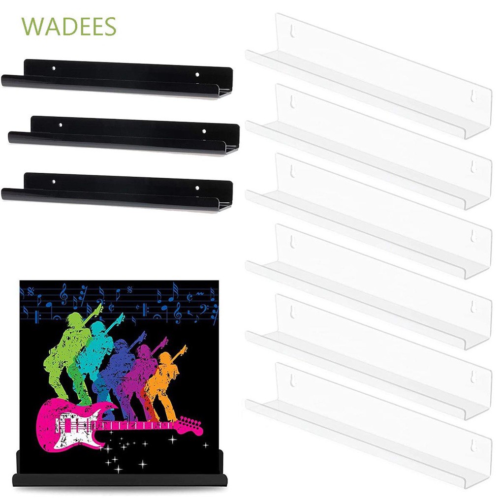 Set 6 kệ treo tường bằng acrylic trong suốt đa năng dùng trưng bày đĩa than vinyl 12inch