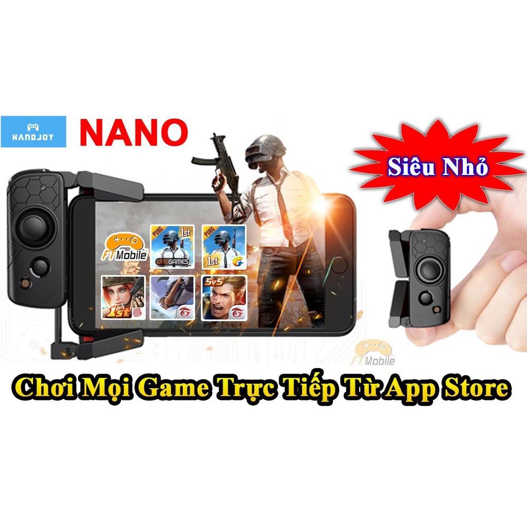 Handjoy nano Tay cầm chơi game mobile bá đạo hỗ trợ autotap và macro