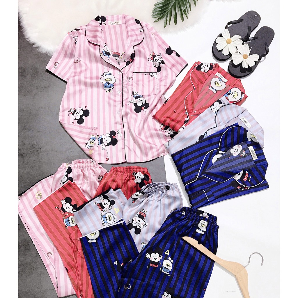 đồ bộ lụa satin pijama dài