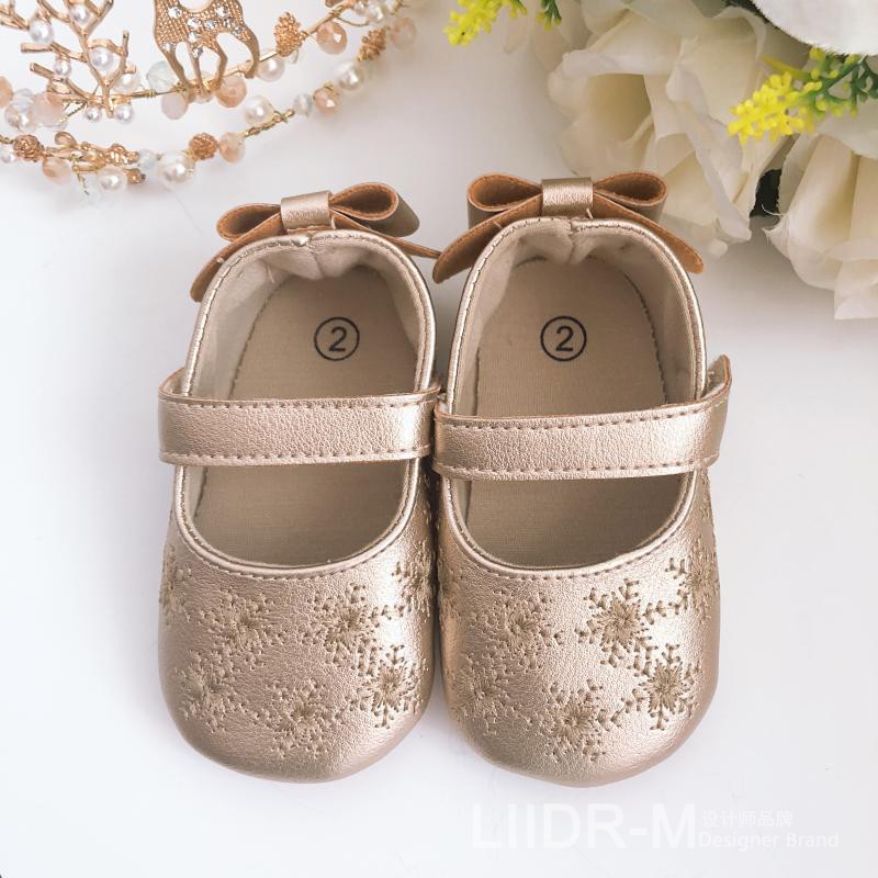 Giày búp bê thêu hoa đế mềm chống trượt cho bé gái