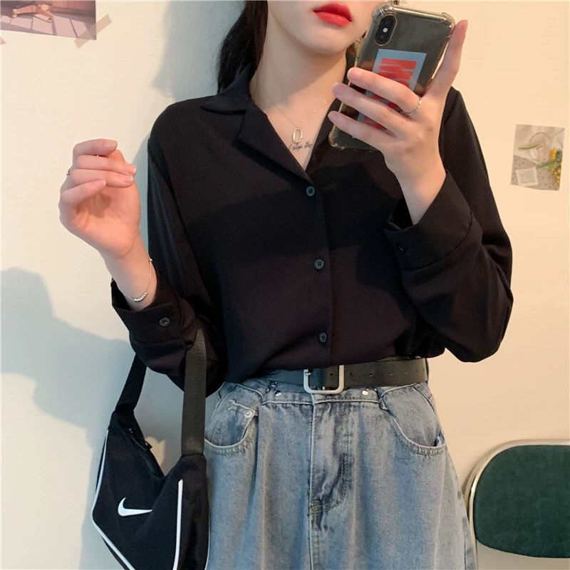 Áo Sơ Mi Nữ Tay Dài Thời Trang Hàn Quốc 2021