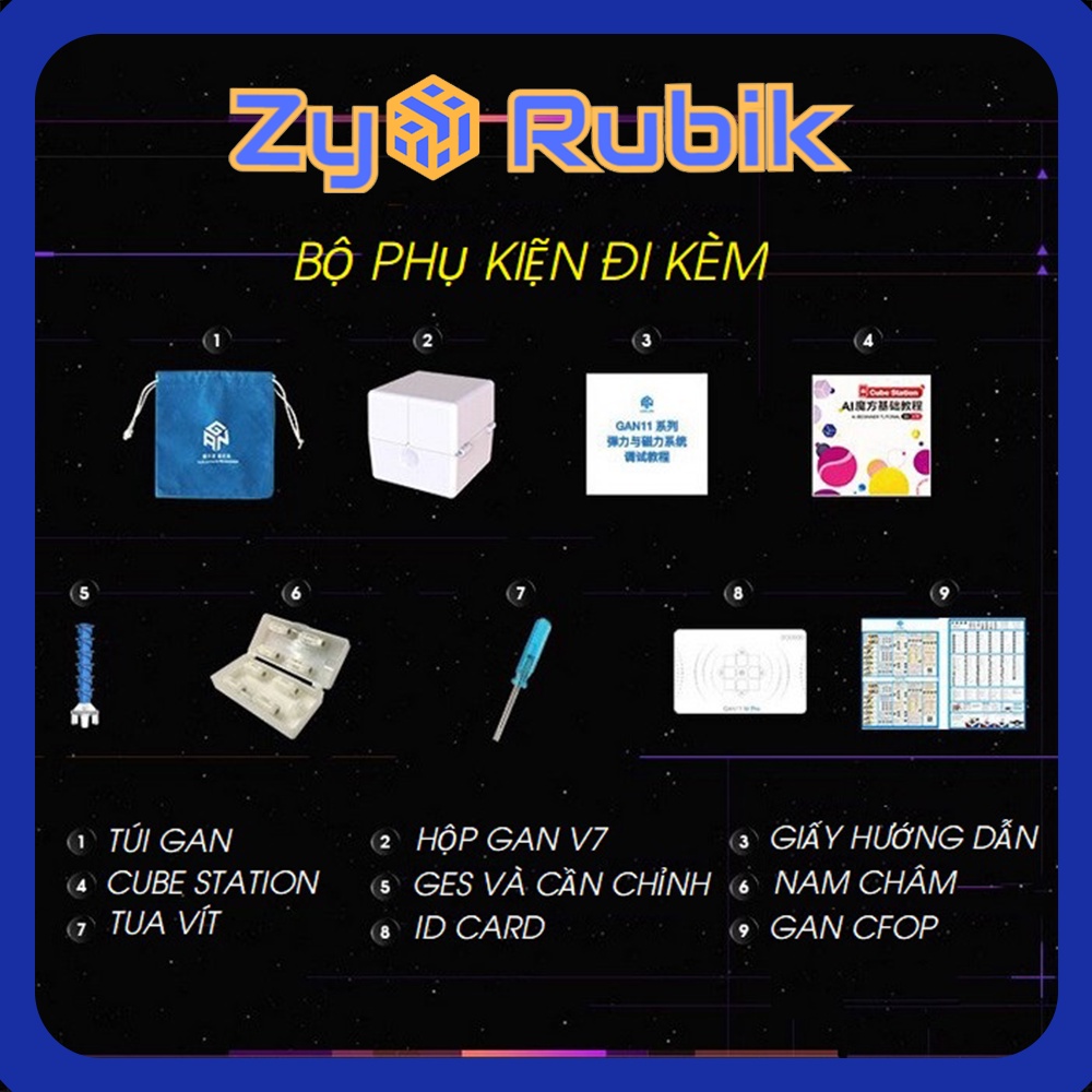 Rubik Gan 11 m pro / Rubik Gan 11 m Duo / Gan 11m Pro 5 phiên bản (Primary, Black, Soft, UV và DUO) - Zyorubik