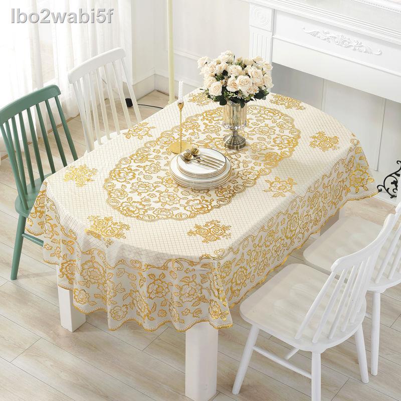 △ ﹉  lbo2wabi5fKhăn trải bàn hình bầu dục không thấm nước, chống bỏng, dầu, khăn PVC phong cách Châu Âu dù
