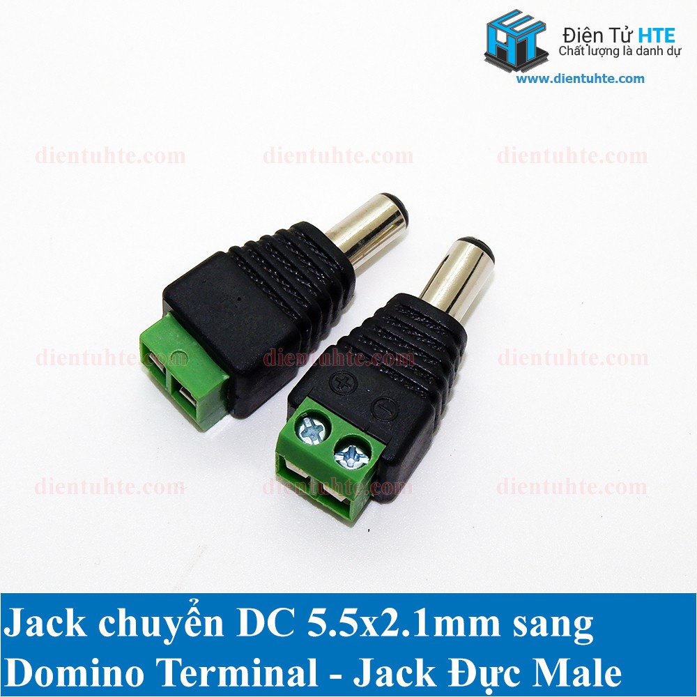 Jack chuyển nguồn DC 5.5x2.1mm sang cổng Domino 2P [HTE Quy Nhơn CN2]