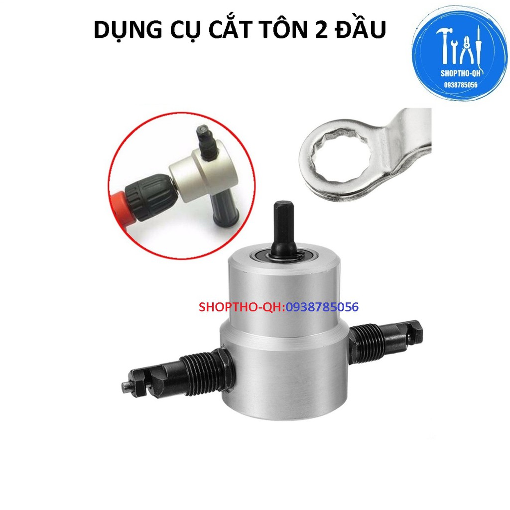 Dụng cụ cắt tôn 2 đầu gắn vào máy bắn vít,máy khoan.