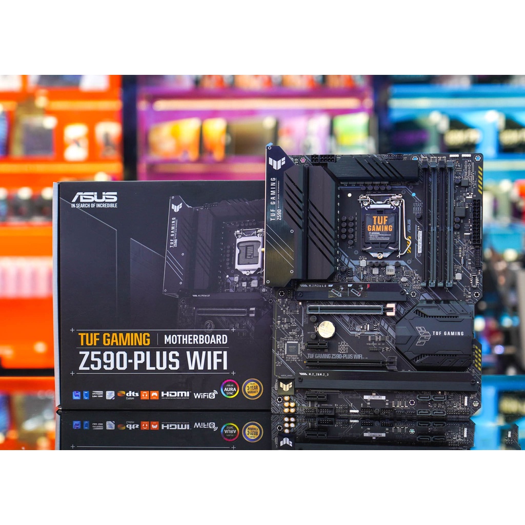 Main ASUS TUF GAMING Z590 PLUS WIFI (Intel Z590, Socket 1200, ATX, 4 khe Ram DDR4) CHÍNH HÃNG BH 36 THÁNG