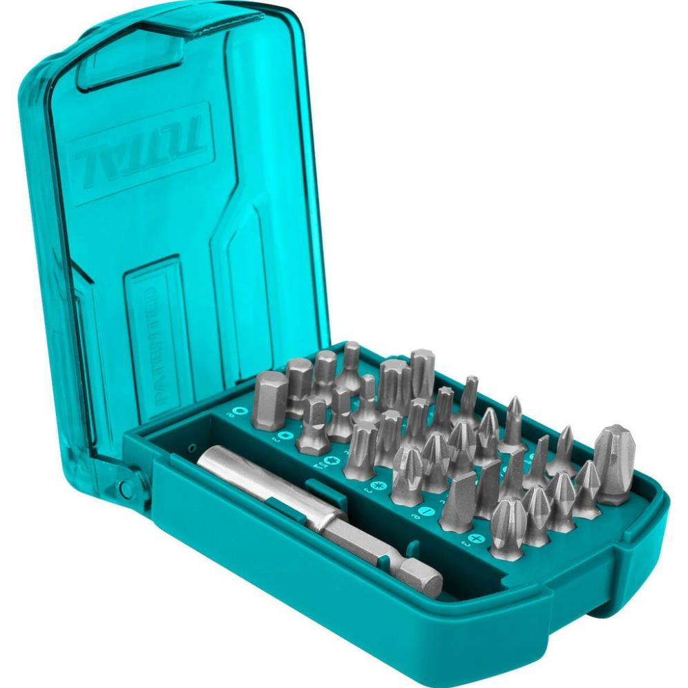 Bộ 30 mũi bắt vít đa năng 25mm Total TACSD18306 Bề mặt có nam châm