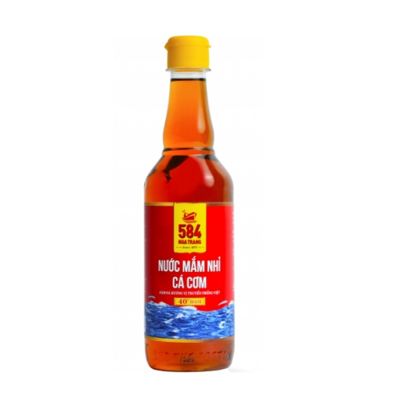 Nước mắm Nhỉ Cá cơm - Hương Biển 584 Nha Trang - Loại 40 độ đạm - Chai nhựa PET 500ml