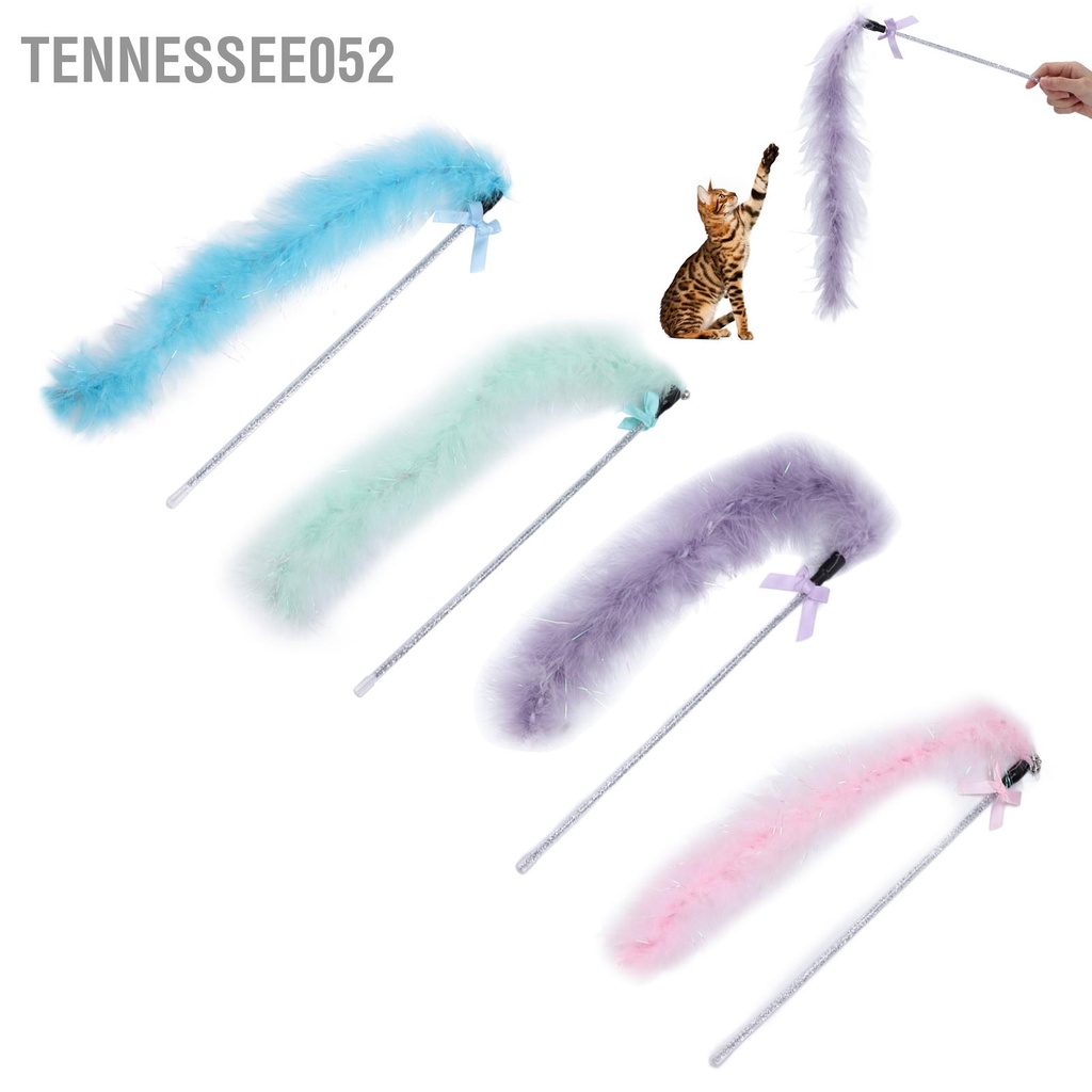 Tennessee052 Mèo Teaser Toy Fairy Princess Shiny Tua Wands với chuông cho mèo trong nhà con chơi bài tập đuổi theo