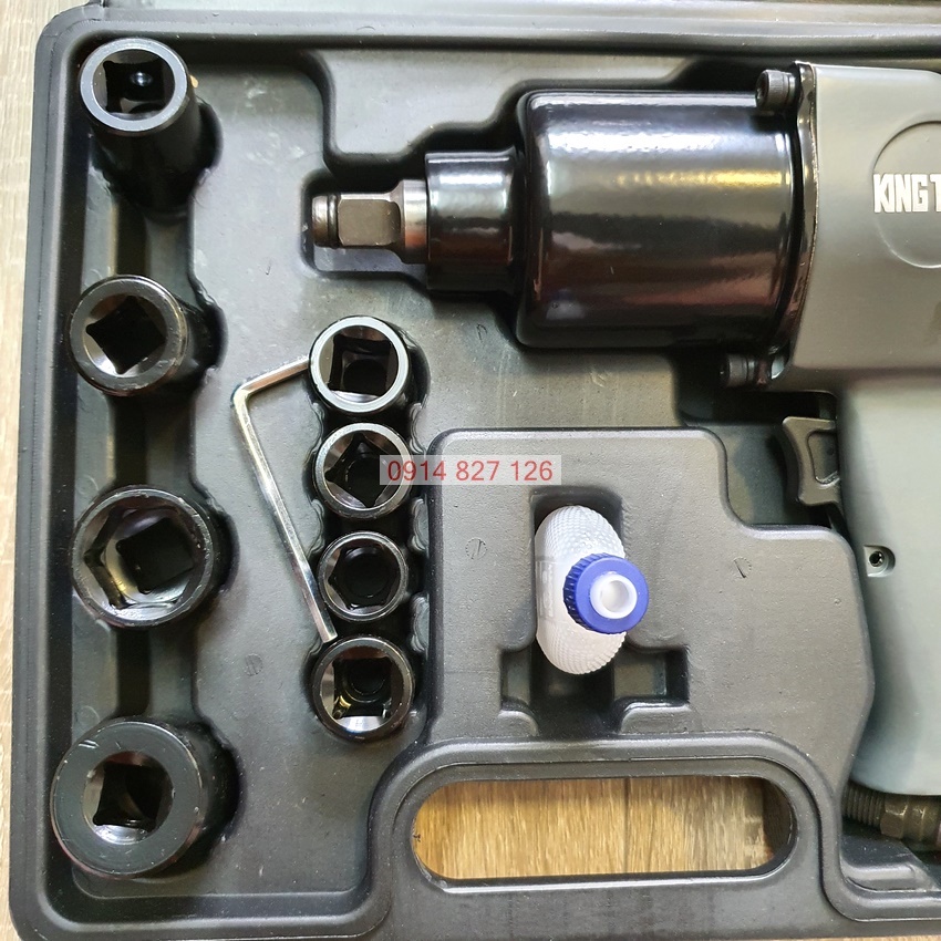 Bộ Máy bắn bulong 1/2 inch kèm bộ khẩu hãng KINGTONY Đài Loan, Bảo hành 12 tháng, Máy vặn ốc hơi