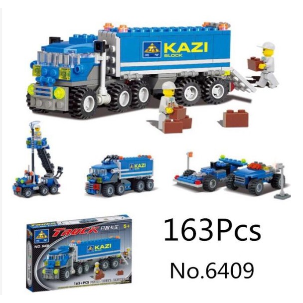 Xếp hình lê gô xe tải xanh