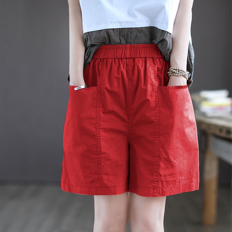 Quần Short Lưng Cao Dáng Rộng Thời Trang Mùa Hè Cho Nữ