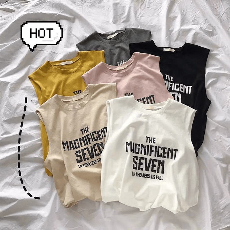 Áo Thun Form Rộng Sát nách Seven - CLITUS FASHION