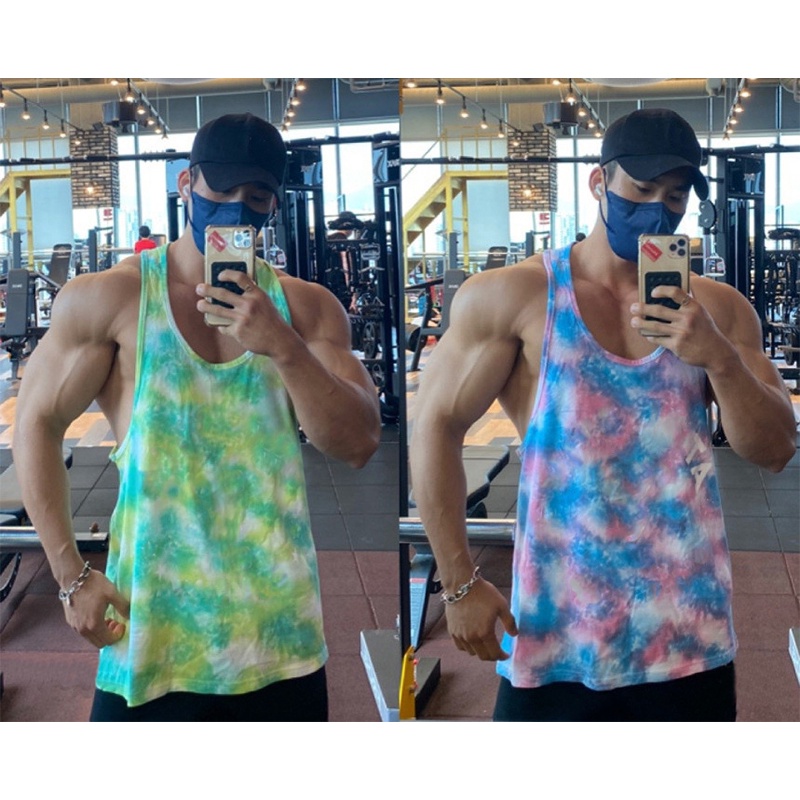 Áo Ba Lỗ Lưới Họa Tiết Rằn Ri Tập Thể Thao Thời Trang Cho Nam