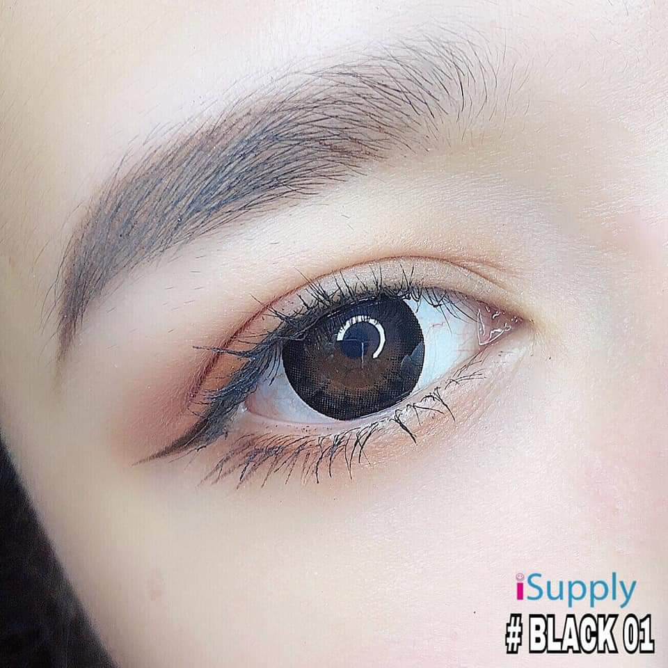 Lens đeo 3 tháng màu Black 01 14.5 mm